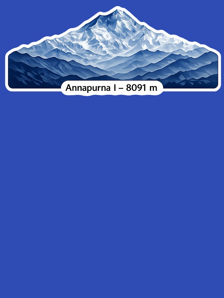 Annapurna I 8091 m – Minimalist Himalayan Mountain Sticker by Gabe1983