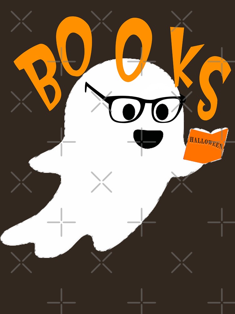 ghost reading halloween books t-shirt by ELEVATE  SHOP