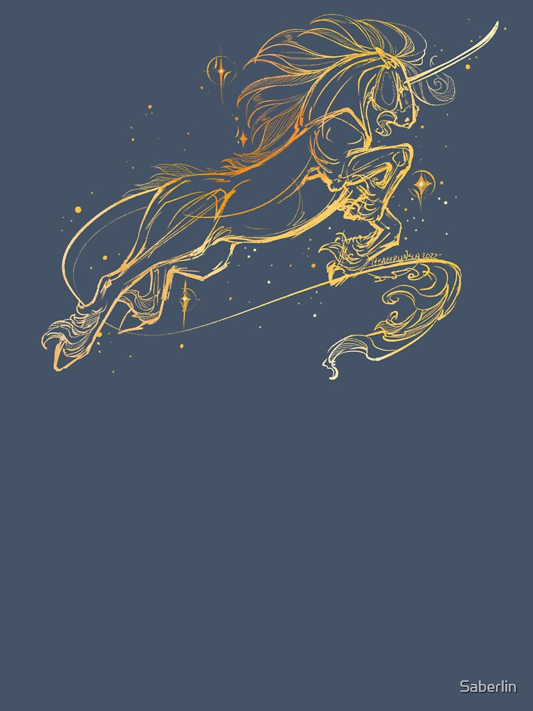 Lustrous Leap Unicorn Celestial Design by Saberlin