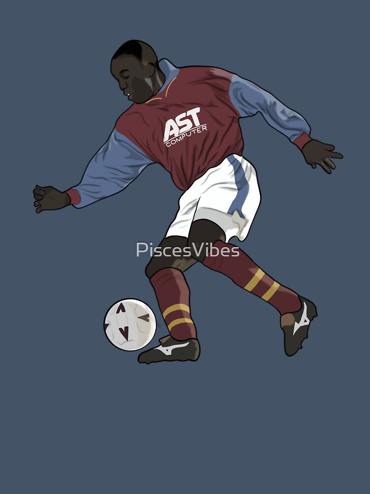 Dwight Yorke Aston Villa 90s Nostalgia Football by PiscesVibes