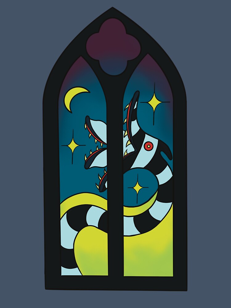 Beetlejuice Sandworm Gothic Window by VOharaStudio