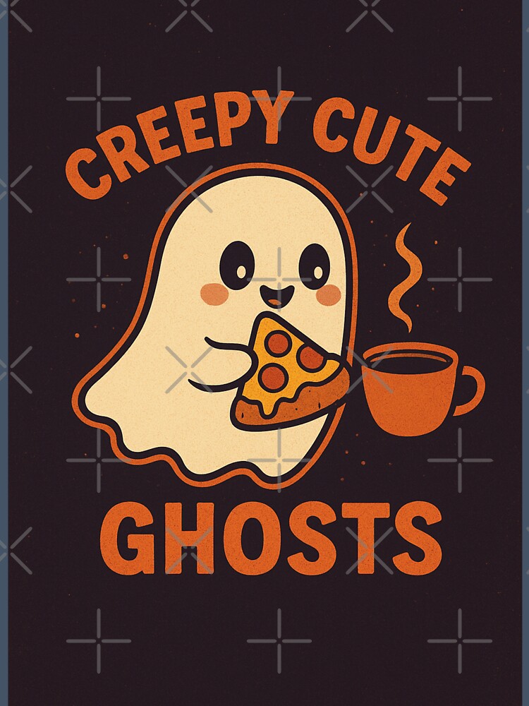 Creepy Cute Ghosts – Pizza & Coffee Spirit Vibes by RouniBoutique