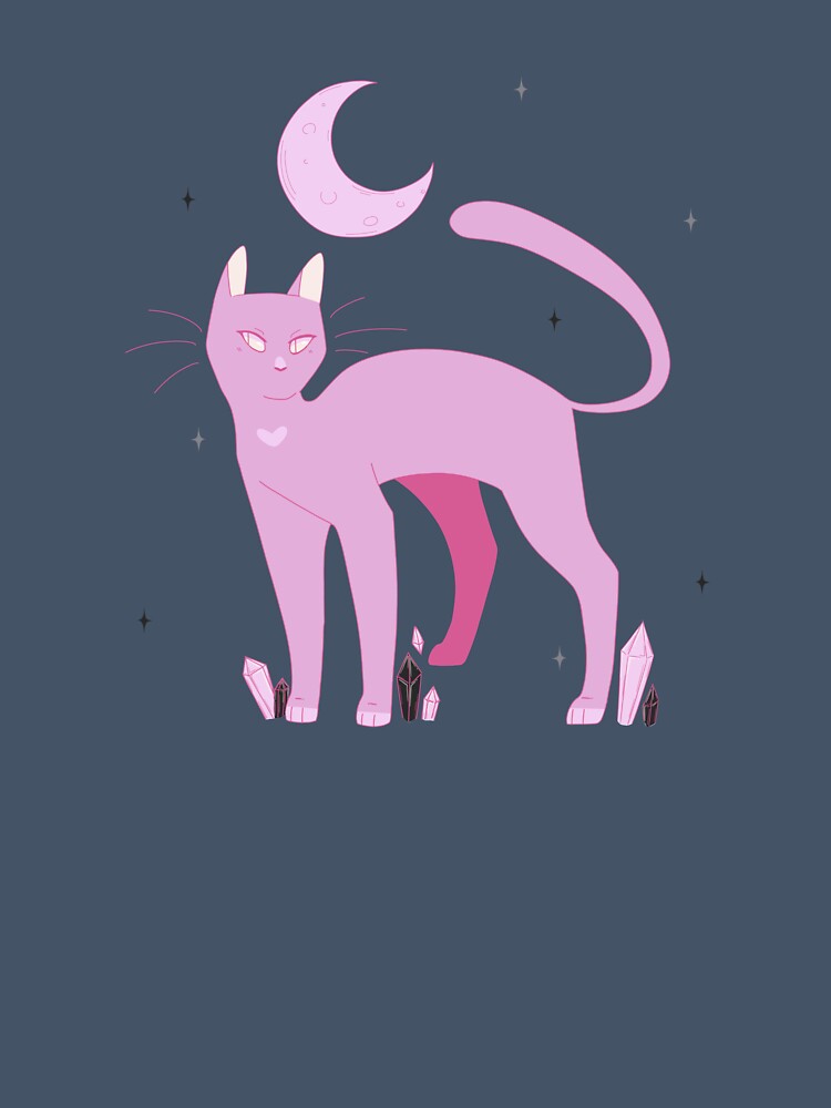 Pastel Goth Cat (Pink) by sarakayy