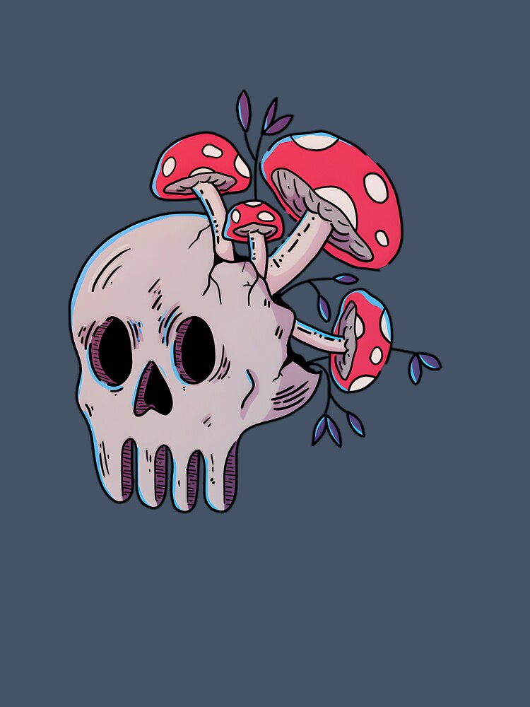 Creepy Mushroom Skull Forest Fantasy by Clairemurphy299