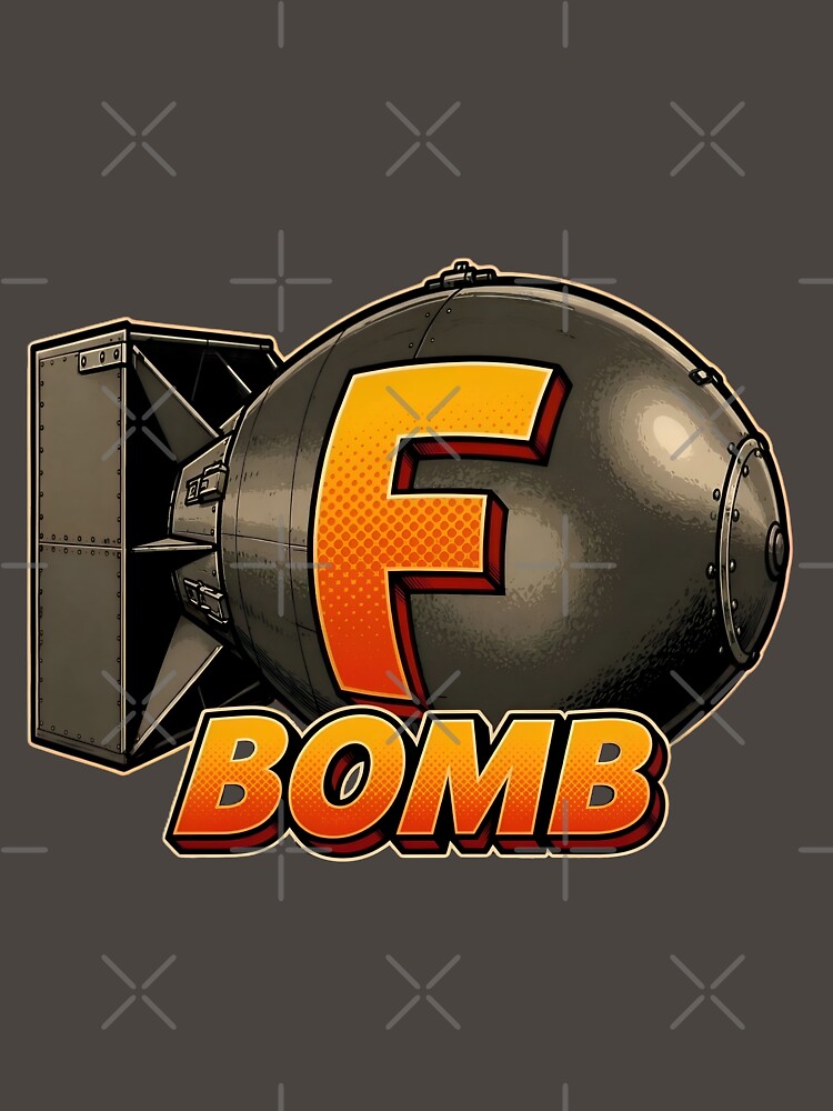 F BOMB This is a comic-book-style logo mashup of "F-bomb" — playing on the double meaning of dropping an actual bomb and dropping the word. by EXPLOSIVE DESIGNS