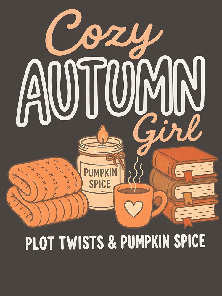 Cozy Autumn Girl Shirt, Book Lover Pumpkin Spice Graphic Tee, Cute Fall Reading Coffee Shirt, Autumn Gift by Phirivey