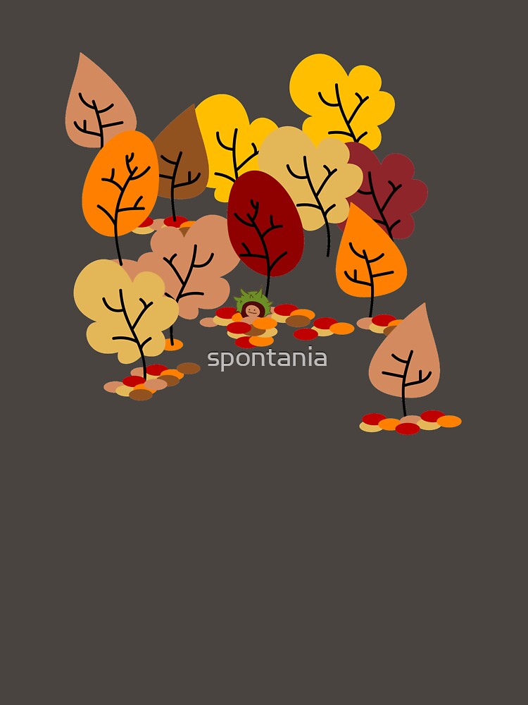 Autumn forest with chestnut (b) by spontania