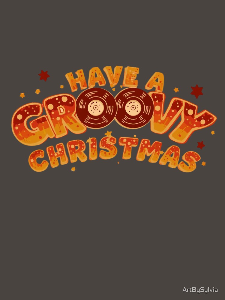 Have a Groovy Christmas Retro 70s Holiday Typography Design by ArtBySylvia