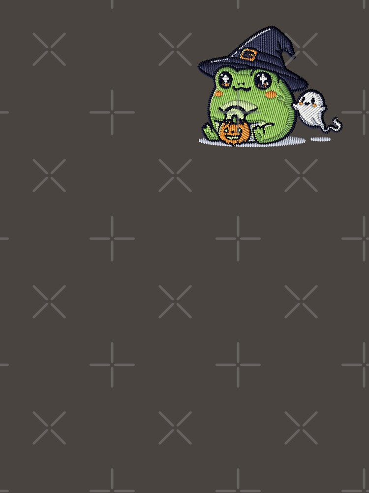Kawaii Halloween Frog Ghost Pumpkin Embroidery Patch Sticker by · GAMING SOUL ·