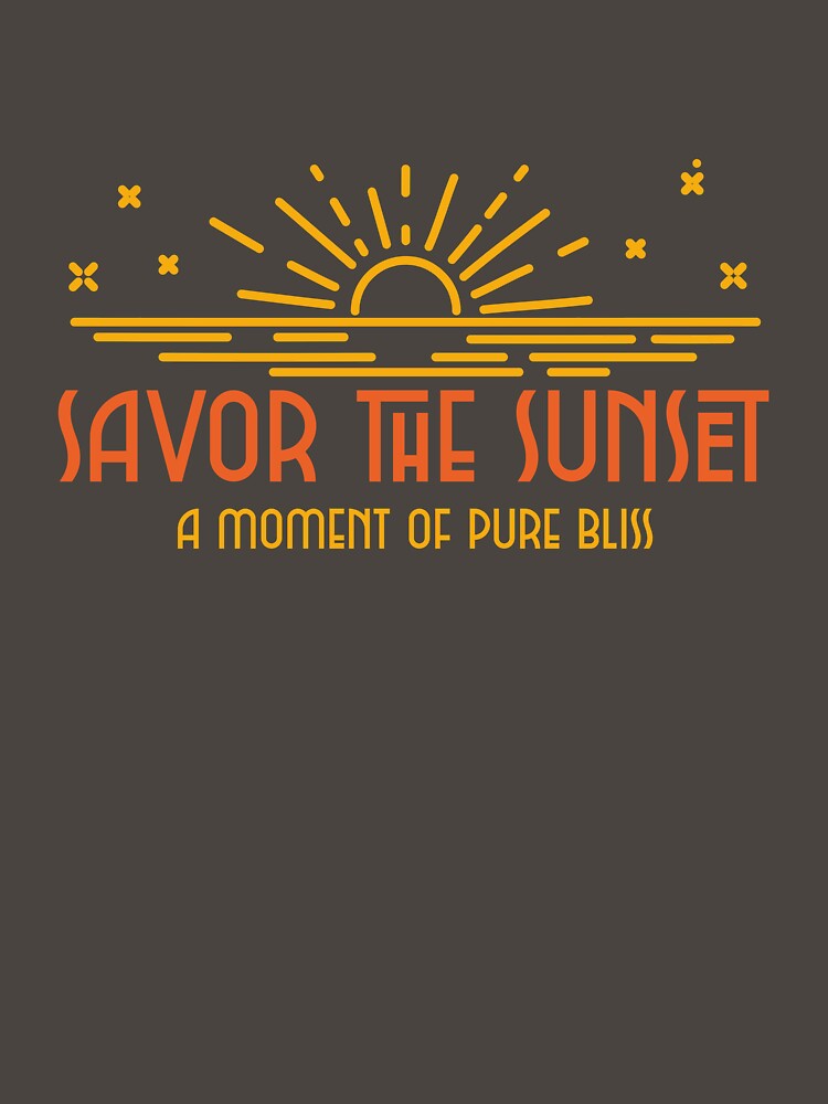 Savor the Sunset: A Moment of Pure Bliss | Retro Vintage Ocean Nature Lovers by lildoodleshirts