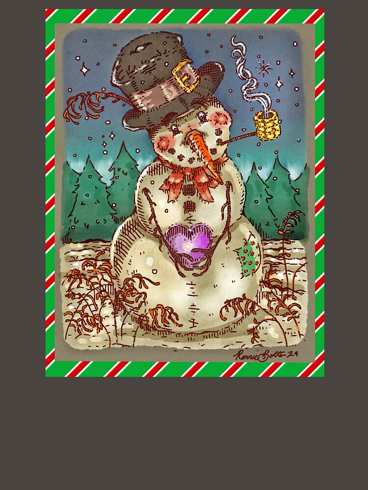 Snow Man Christmas by RonaldBottsArt