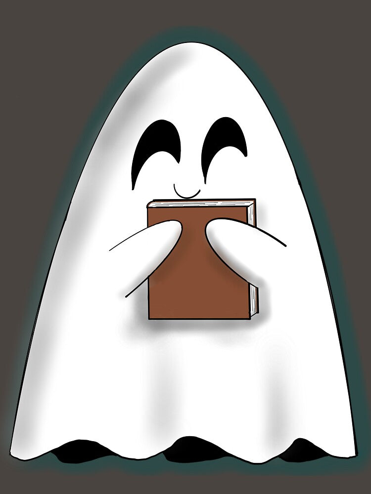 Cute Ghost with Book | Wee Ghost Friend Has a Book for You by ShireFolk