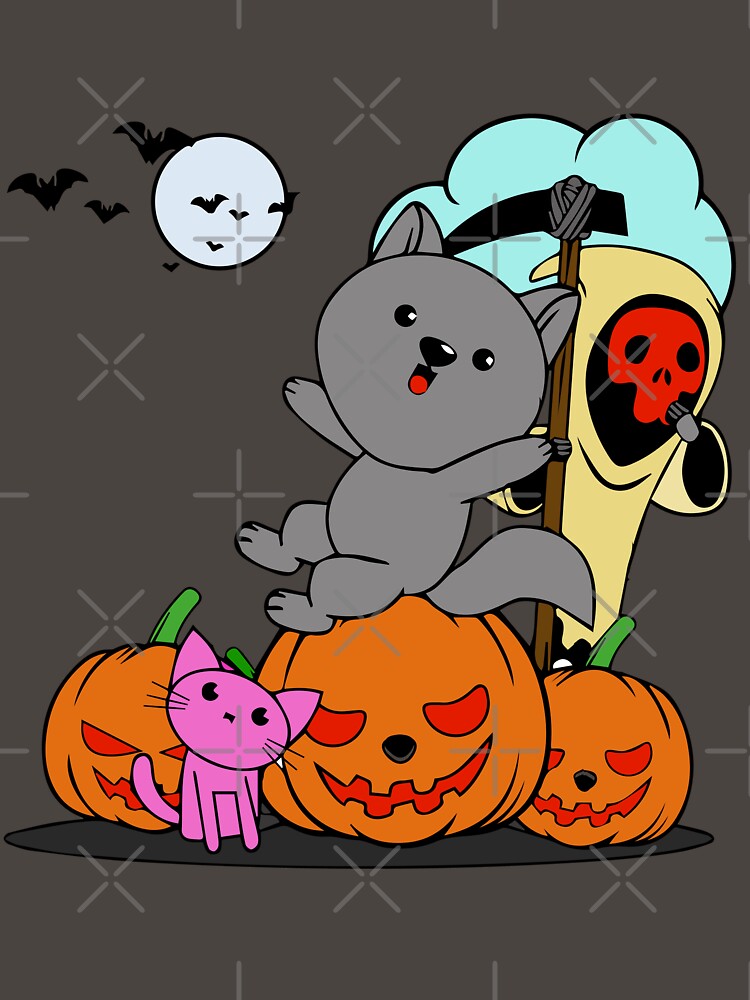 Halloween pumpkins with bats and squirrel by Right-Fit27