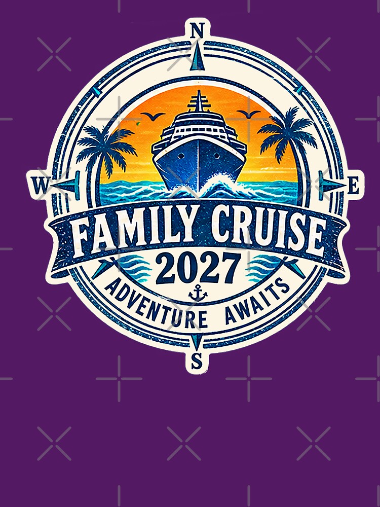 TRAVEL COLLECTION - FAMILY CRUISE - PASSPORT - IMMIGRATION STAMP - HOTEL STICKER TAG • 2027 - ADVENTURE AWAITS v6 by WheelieGdArt