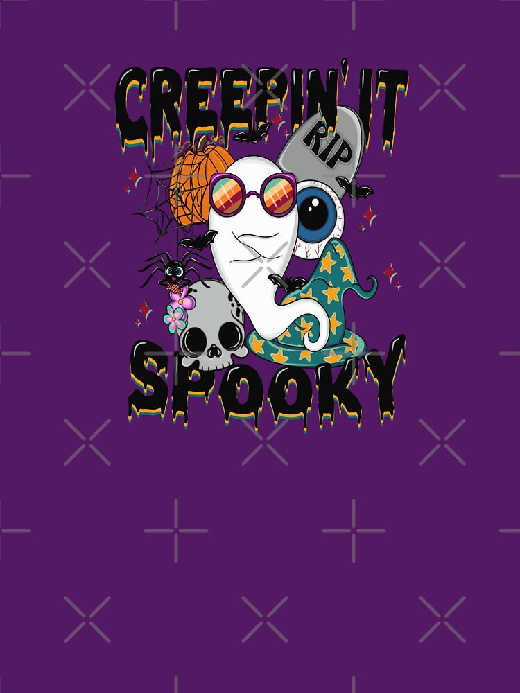 Creepin’ It Spooky – Cute Halloween Ghost Retro Design by MarlandTreasures