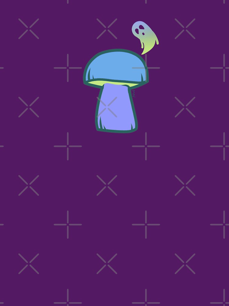 Cute spooky blue mushroom by AlfreyArt