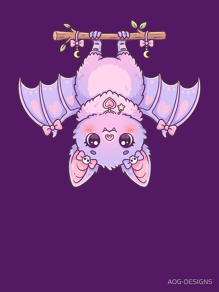 Cute Pastel Goth Bat - Kawaii Halloween by AOG-DESIGNS