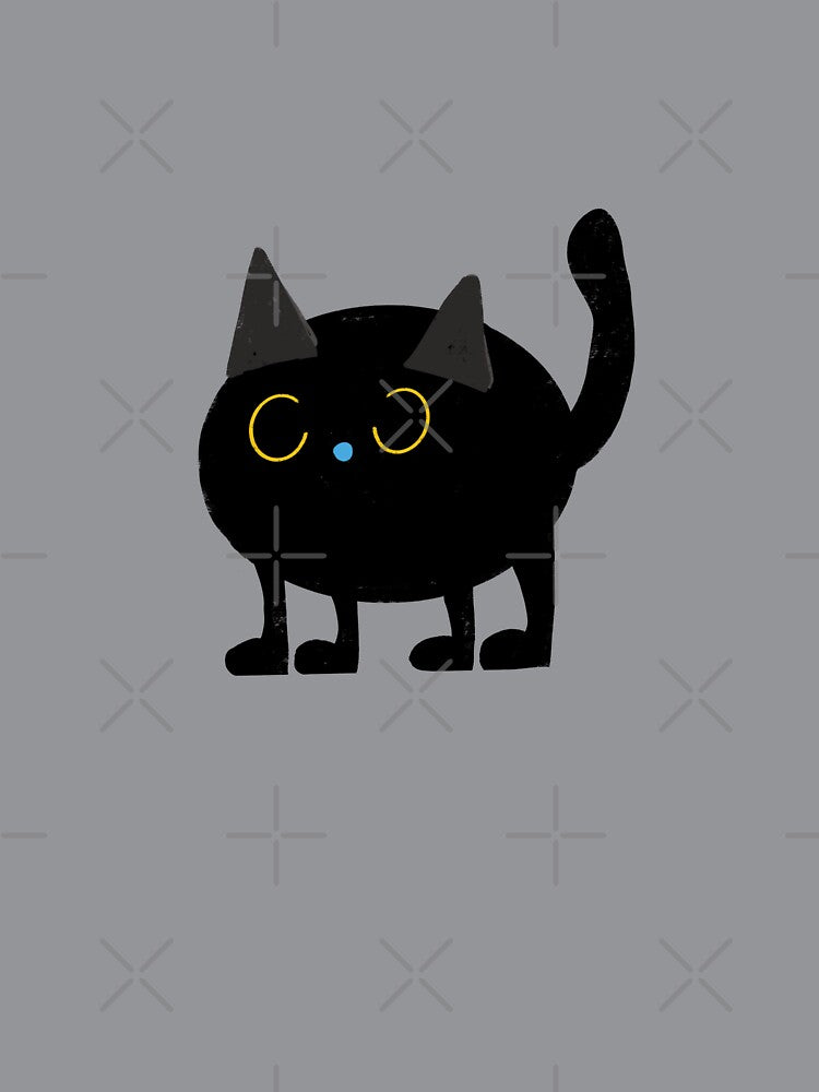 Halloween Cute Kawaii Black Cat Purple Lilac by susycosta