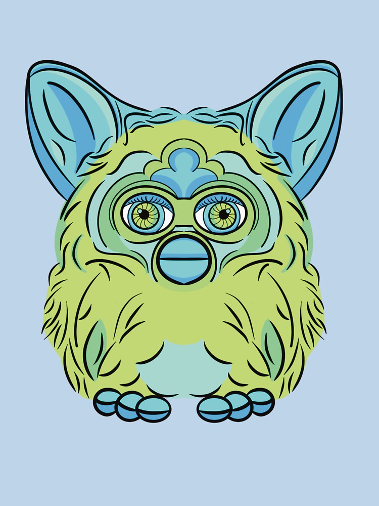 Green and blue Furby by MusingsArtDesigns