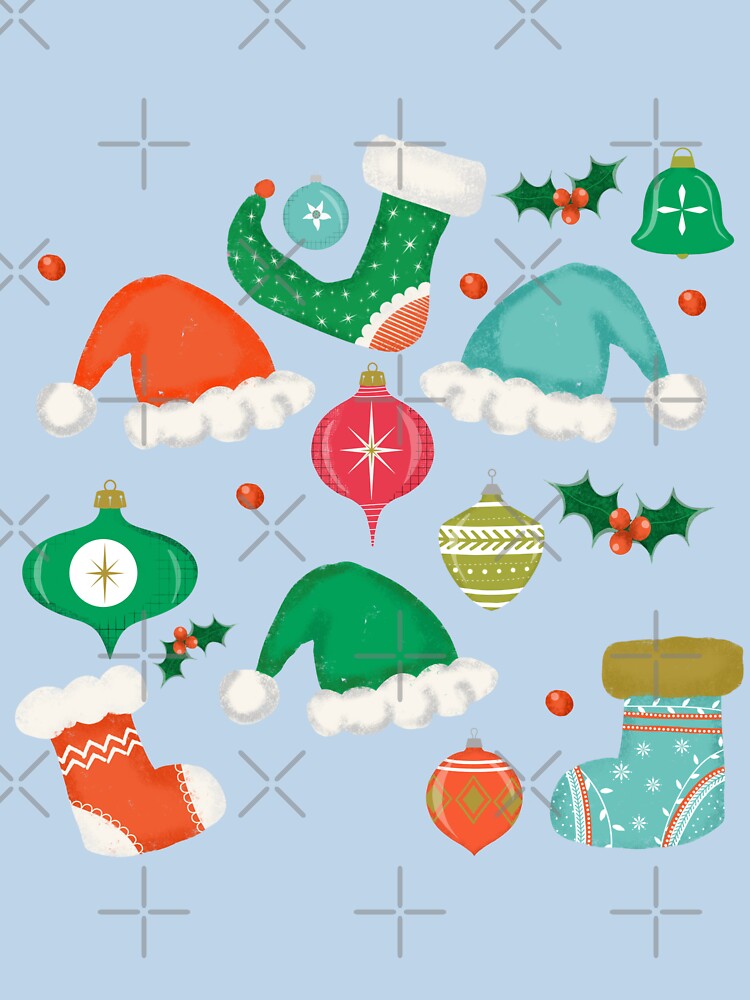 Christmas Merry and Bright Teal-Stockings by susycosta