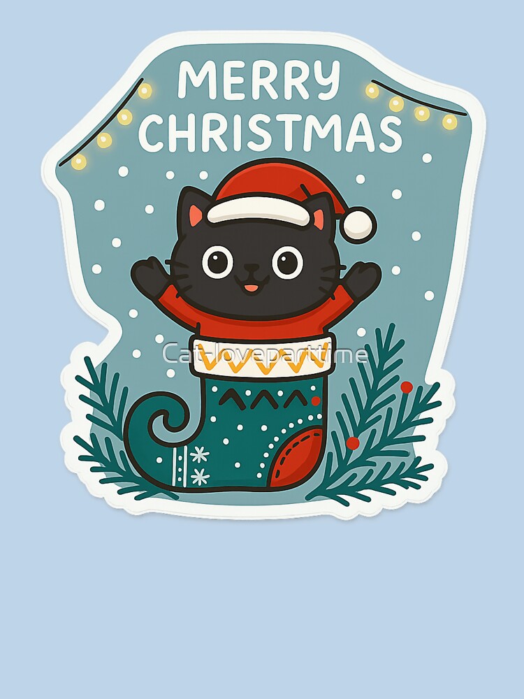 Santa Cat in Christmas Stocking by Cat-loveparttime
