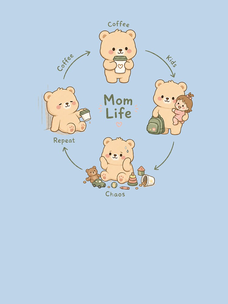 Mom Life Loop Cycle Shirt | Cute Character Design by MOCH- ART