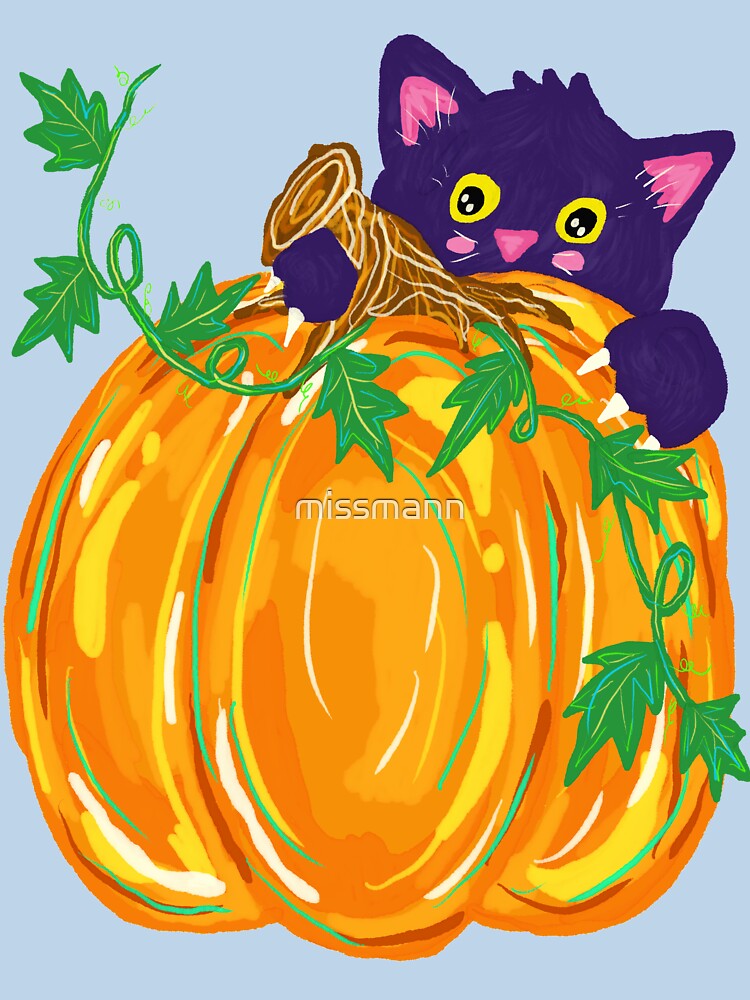 Kitten And Pumpkin by missmann