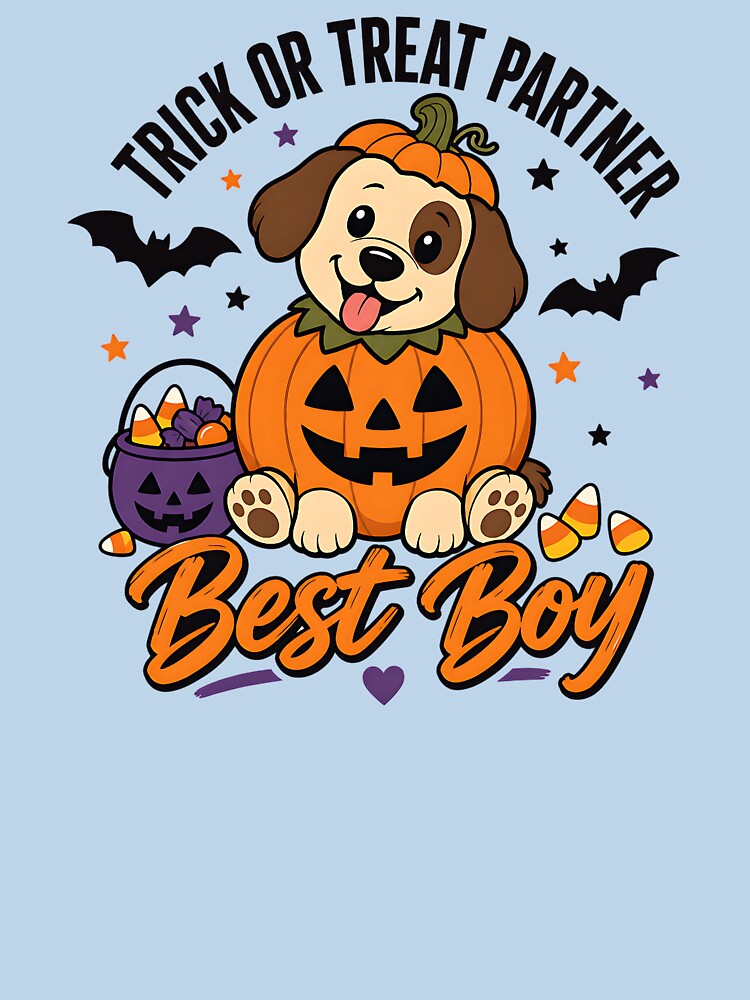 Trick Or Treat Partner Dog Shirt | Halloween Pet Design by MOCH- ART