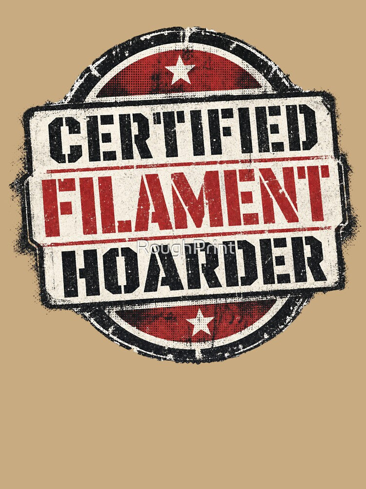 Certified Filament Hoarder - Vintage Stamp 3D Printing Design by RoughPrint