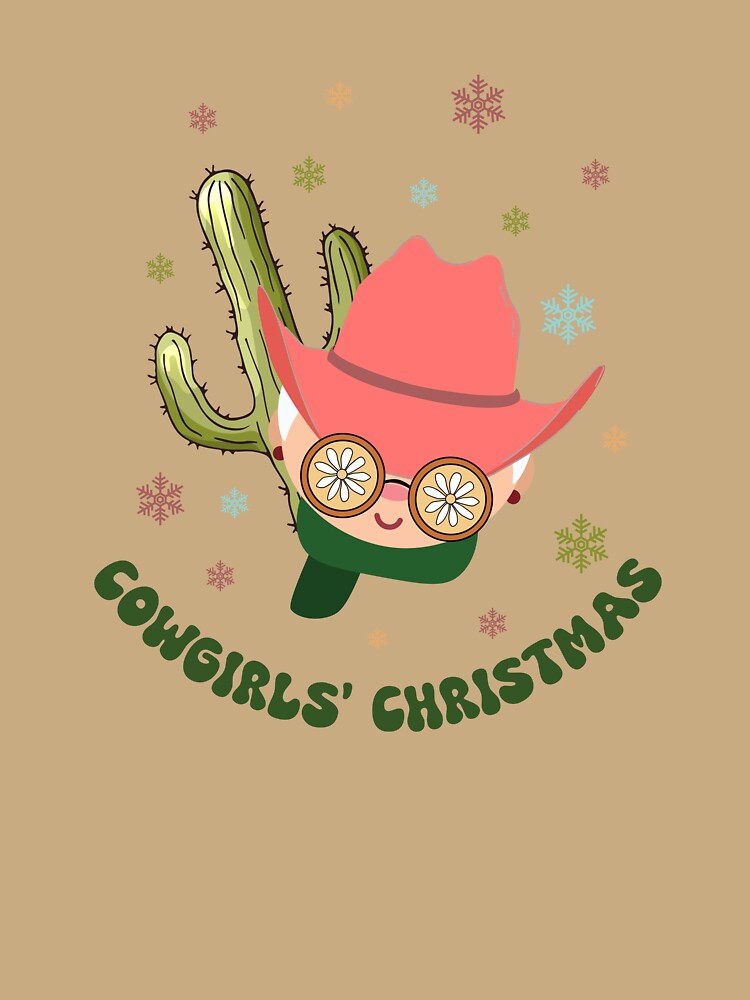 Cowgirl Christmas, Retro Western Mrs. Santa Claus Christmas, Hippie Christmas by DonateWord