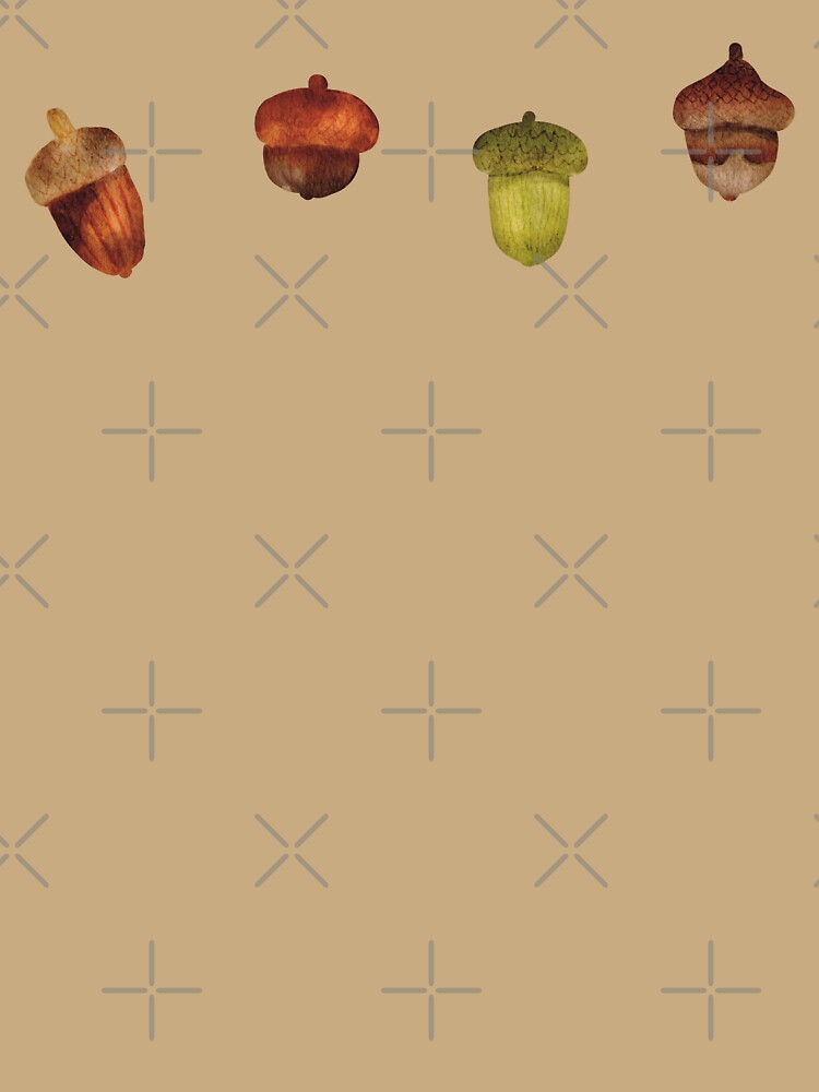 Colorful acorns by mangopuffstudio
