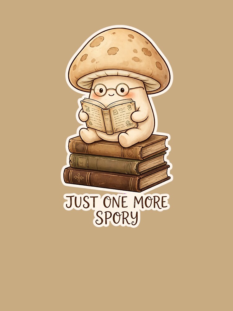 Just One More Spory Funny Book Lover Mushroom Design by ItsTheBeaz