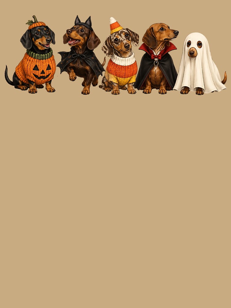 Cosplay Halloween Dachshund Dogs - Cute Wiener Dog Spooky Costume Halloween Dog Lover by LandFinStudio