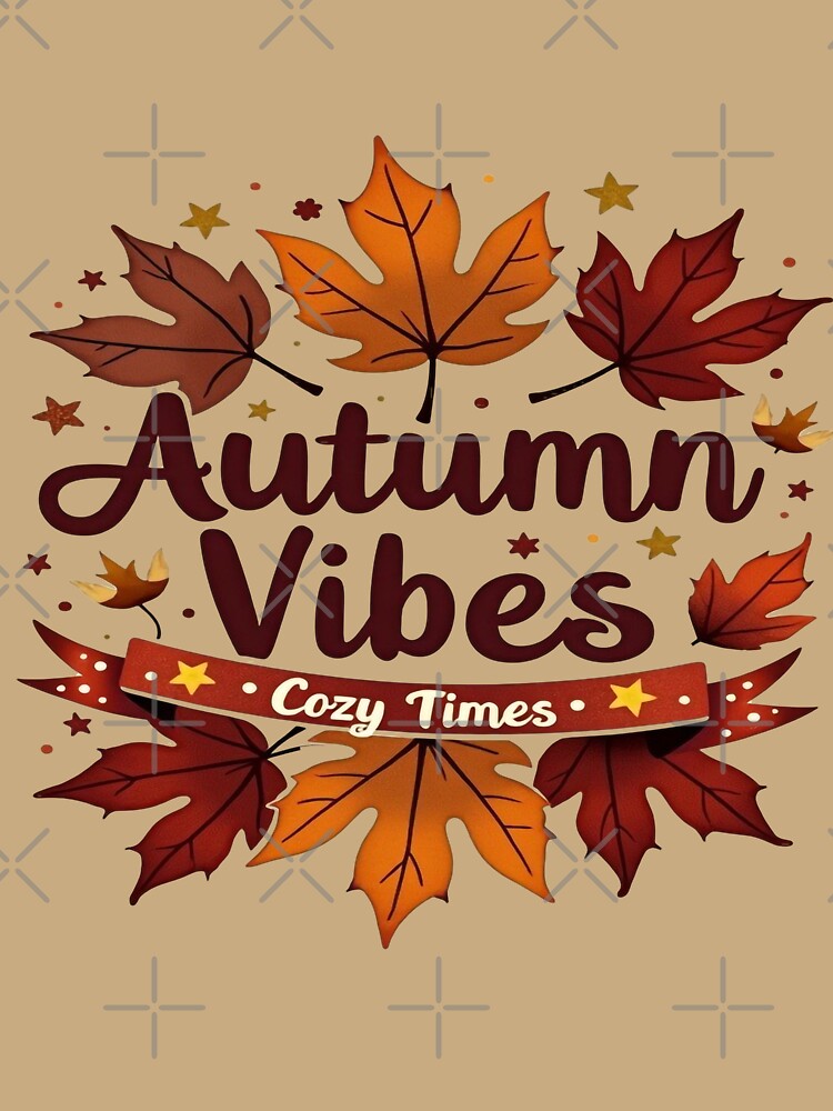 Autumn Vibes Cozy Fall Leaves Design by InkredibleZ
