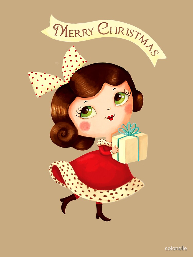 Cute Vintage Christmas Girl by colonelle