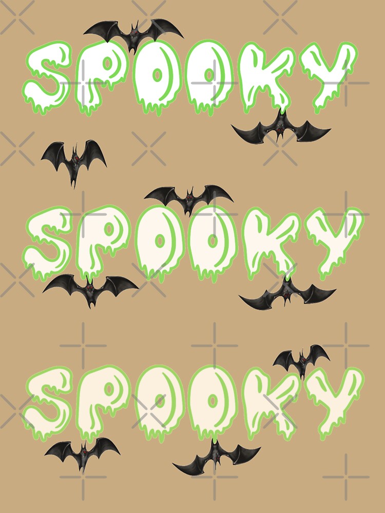 Three Time Spooky Green With Creepy Bats - Halloween by TeesFashion