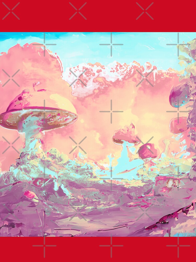 Fantasy mushrooms view with clouds in autumn by MerryCrown