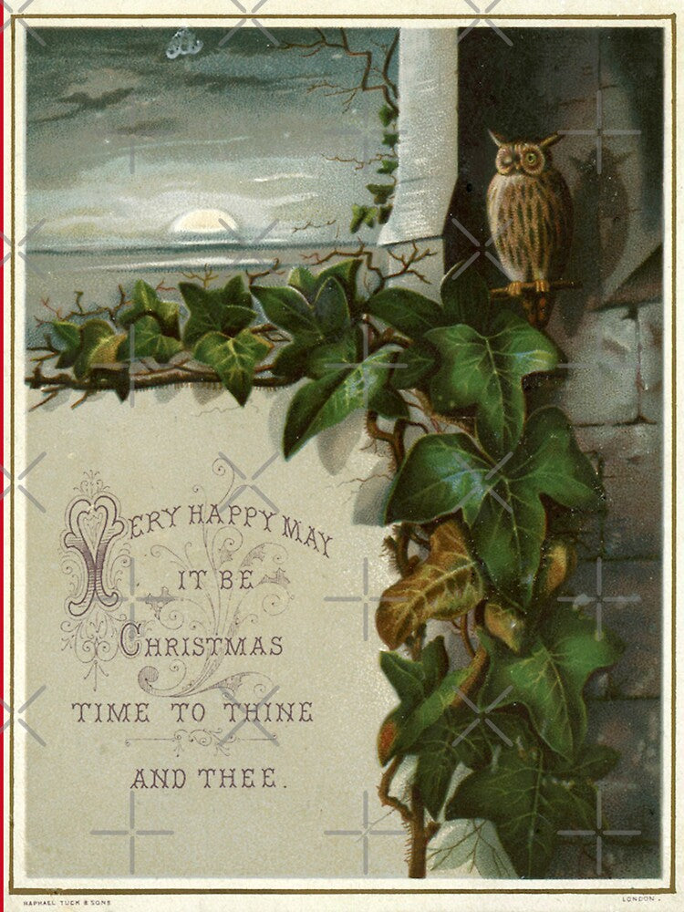 Victorian Christmas Owl Greetings by forgottenbeauty