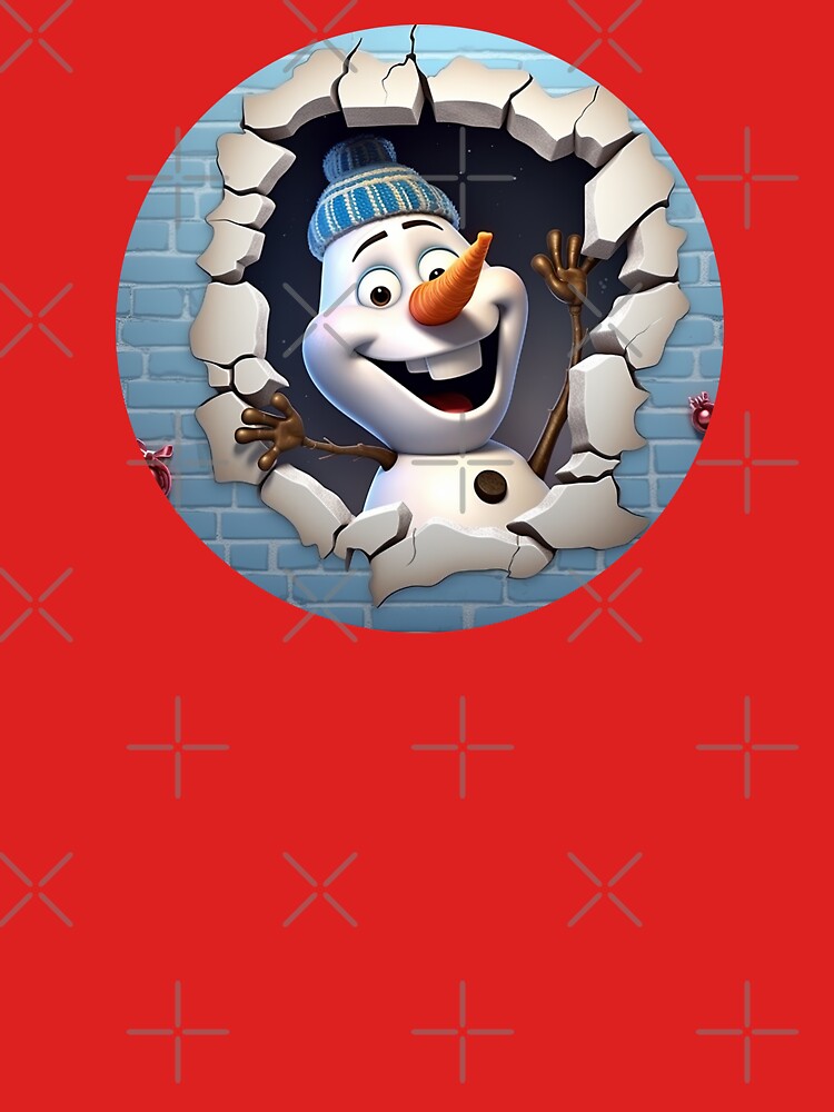Playful Snowman Cracking Through Winter Wall Art by CultDigHoriz