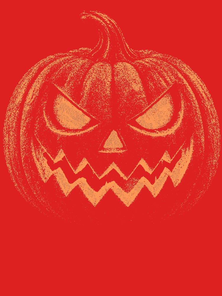 Scary Jack O Lantern Vintage Halloween Pumpkin by donwillisjrart