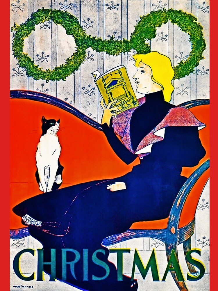 Vintage Christmas (1894) print in high resolution by Edward Penfield by CristalleLisa