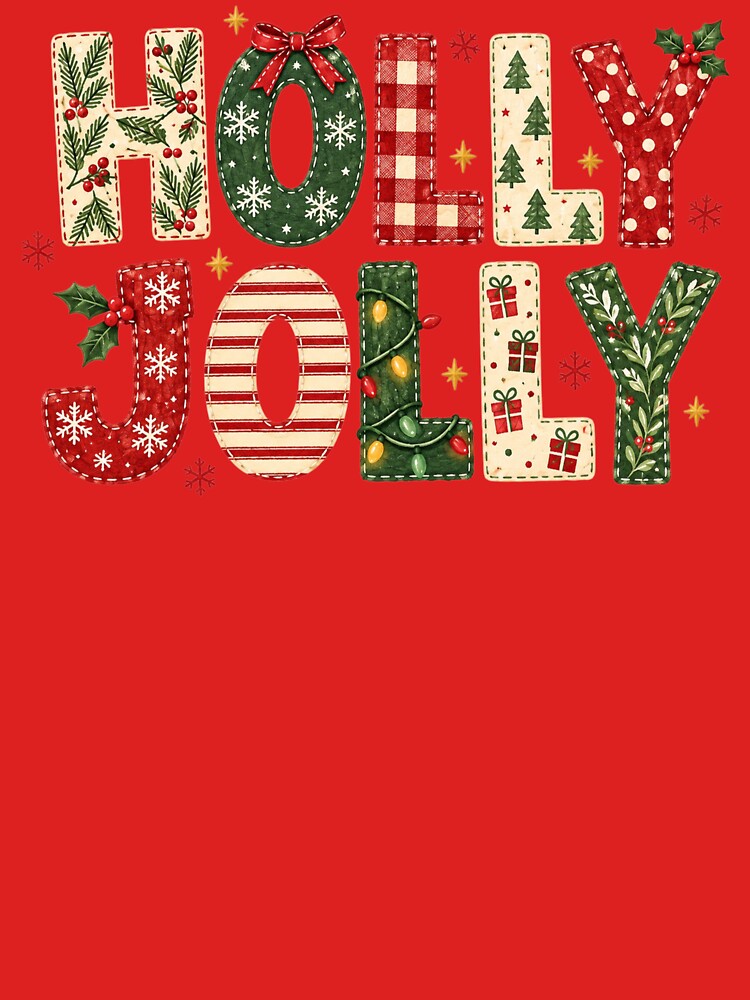 Holly Jolly Christmas, Preppy Christmas, Distressed Coquette Holiday, Festive Plaid Christmas Aesthetic, Vintage Holiday Style, Cute Xmas Gift by Quiajia