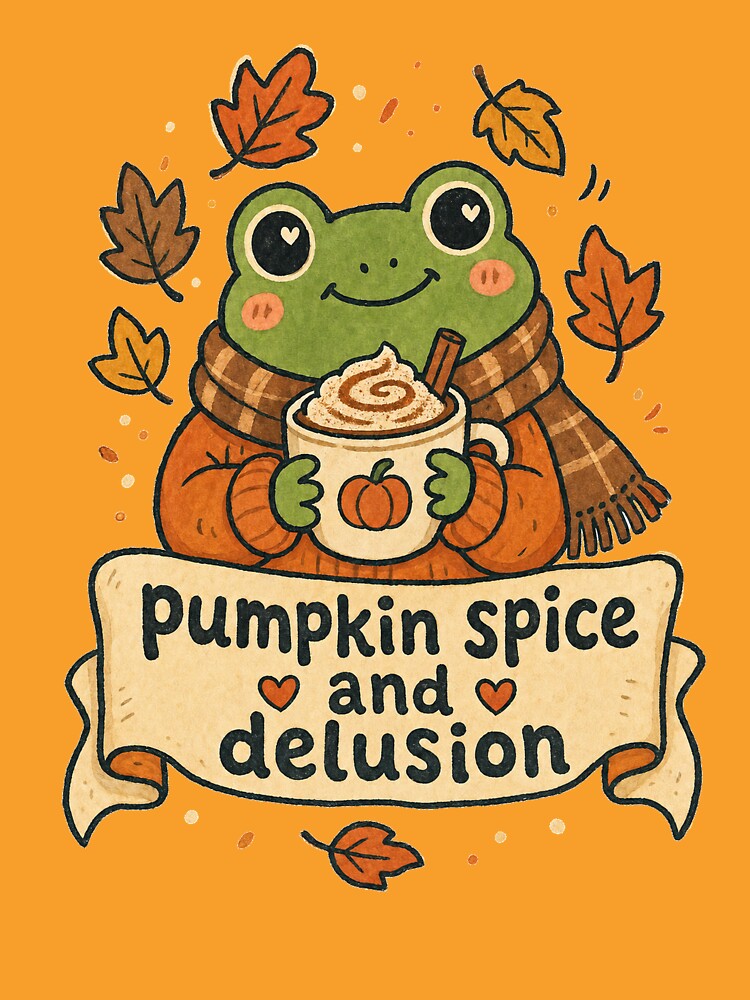 Pumpkin Spice and Delusion Frog by VisualArtsOasis