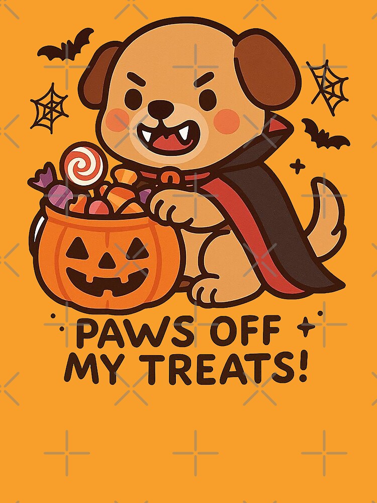 Funny Halloween Shirts – Dog Dracula Paws Off My Treats by artbibun