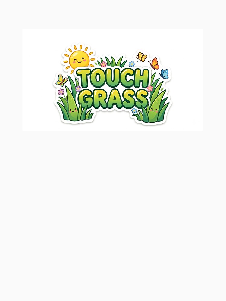 Touch Grass Funny Internet Meme Sticker by Lunaash799