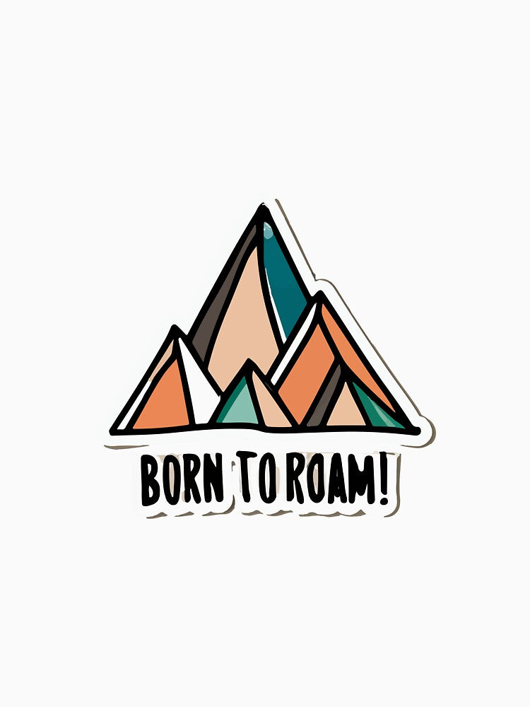 Born to Roam Mountain Peak Illustration by NiftyWrx