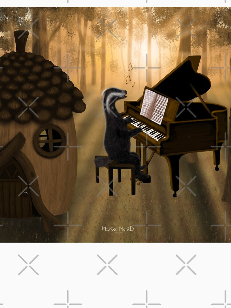The musician badger and the big acorn by Maria Monid