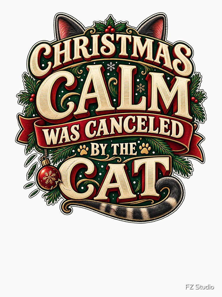 Christmas Calm Canceled By The Cat by FZ Studio