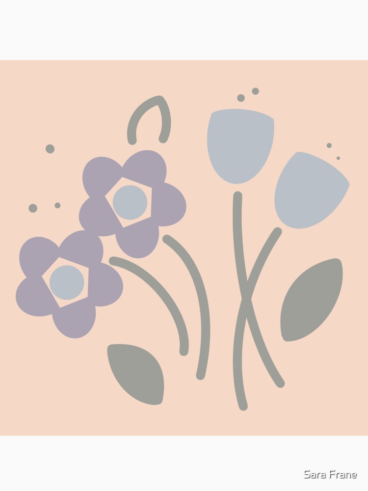 modern retro floral faded by Sara Frane