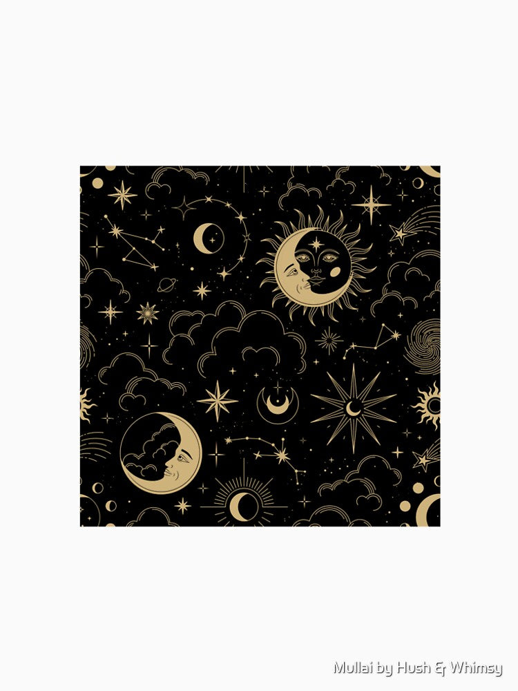 Celestial Moon & Stars Seamless Pattern by Mullai by Hush & Whimsy